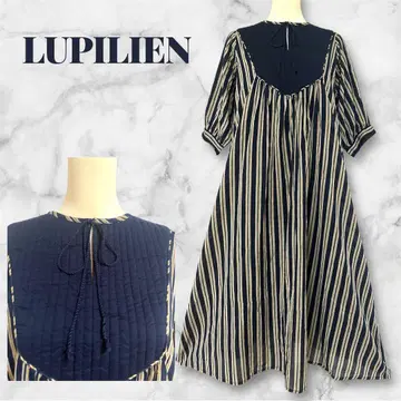 [ LUPILIEN ] 루필리안 롱 원피스 스트라이프 패턴 리본 포함