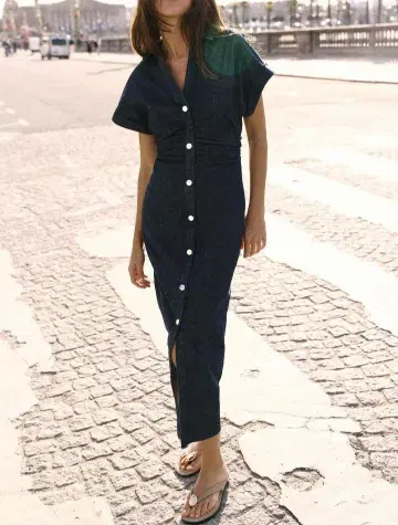 [ 새상품급 ] ZARA 미디 데님 원피스 L 사이즈