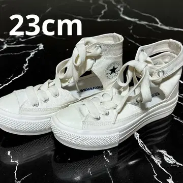 [새상품급] 컨버스 올스타 23cm 경량 통굽 하이컷 화이트