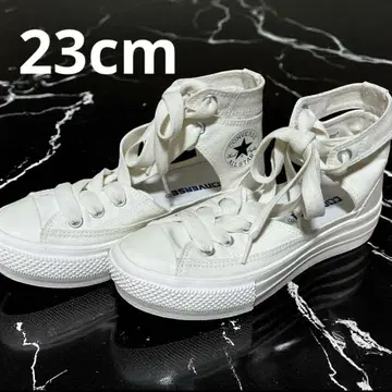 [새상품급] 컨버스 올스타 23cm 경량 통굽 하이컷 화이트