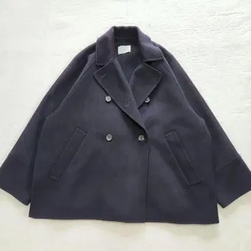IENA [ 2023AW ] 슈퍼160 더블 페이스 숏코트 38 네이비