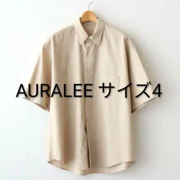 오라리 WASHED FINX TWILL BIG HALF SLEEVED