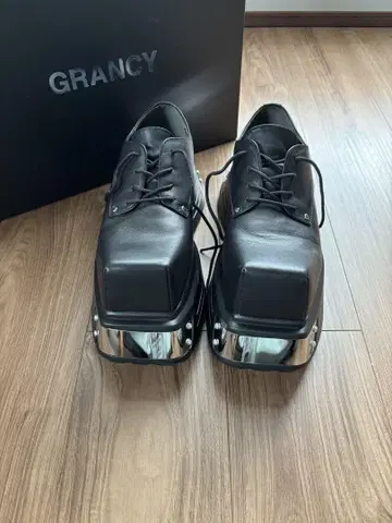 GRANCY Metal Plate Leather Shoes 40size