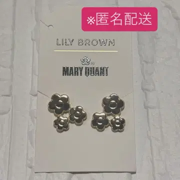 릴리 브라운 메리 퀀트 트리플 데이지 귀걸이 골드