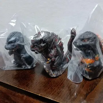 고질라 피규어 손가락 인형 3개 세트