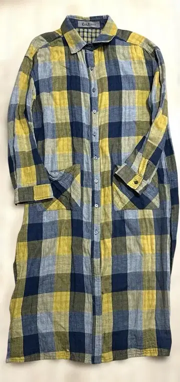 Cook jeans 셔츠 긴팔 원피스 프리 체크