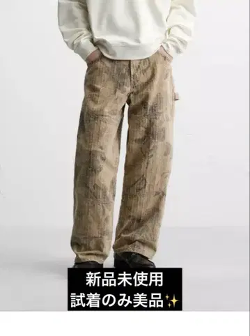 1회 시착 배기 핏 카펜터 데님 팬츠