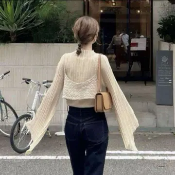 eaphi angel sleeve rib knit