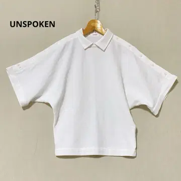 UNSPOKEN 돌먼 소매 피케 셔츠 풀오버 S