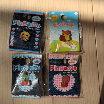 헤이세이 레트로 레몬 주식회사 핑 배지 4개 세트