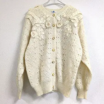Sanfino 꽃 모티브 가디건 모리걸 걸리시 레트로 Y2K