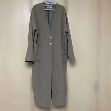 hunch 멜란지 린넨 라이크 롱 코트