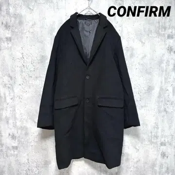 [ CONFIRM ] 롱 울 코트 체스터 코트 블랙 L 포켓