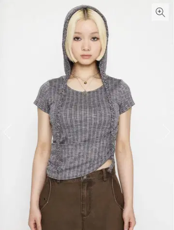 택 포함 새상품 LAGUA GEM HOODIE BRAID 상의
