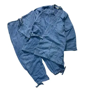 7AS1 사부이 장인 기모노 네이비 나염 구제 의류 used