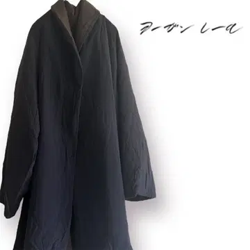 요건 레일 실크 100% 리버서블 버튼리스 경량 다운 코트