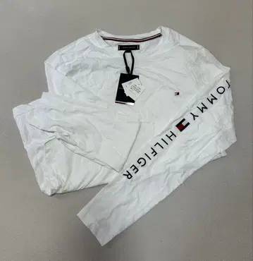 Tommy Hilfiger 긴팔 T셔츠 화이트