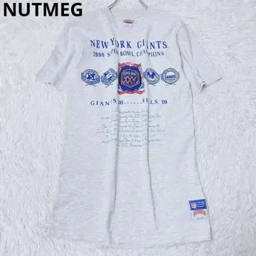 너트메그 T셔츠 M 그레이 NY 자이언츠 NFL 슈퍼볼 로고