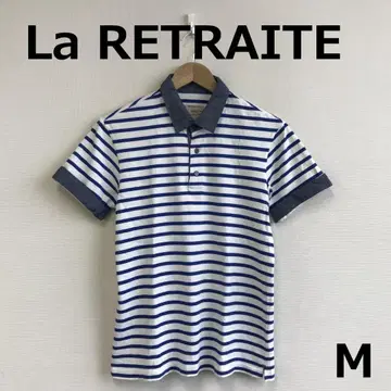 A0910A04 [ La RETRAITE ] 접힌 소매 보더 T셔츠