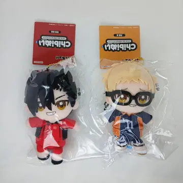 하이큐 Chibi 앉은 봉제 인형 마스코트 키링 세트