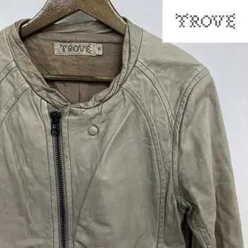 TROVE 트로브 소가죽 라이더 천연 가죽 노카라 가죽 자켓 M 상당