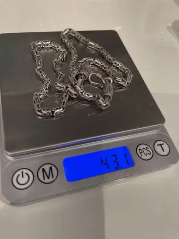 발리 실버 925 목걸이 체인 50cm 43g