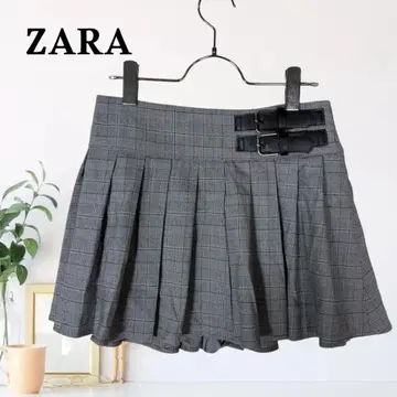 zB682 [ XS ] ZARA 글렌체크 큐롯 플리츠