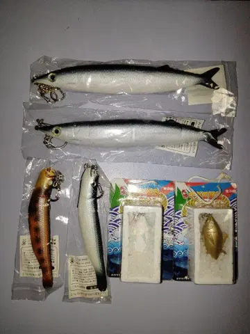 물고기 키링 스트랩 꽁치 열빙어 참치 각 2마리 총 6마리 스퀴즈