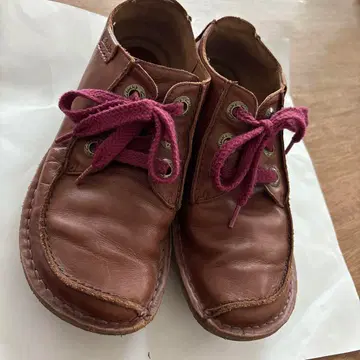 Clarks 브라운 가죽 로컷 슈즈 23.5