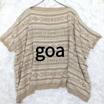 goa 고아 오르테가 무늬 올 패턴 모몽가 니트 스웨터 풀오버 5부 소매