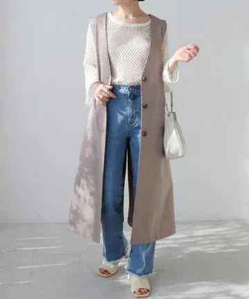 노카라 롱베스트 그레이쉬 베이지