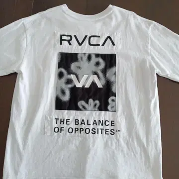 RVCA 화이트 T셔츠 백프린트