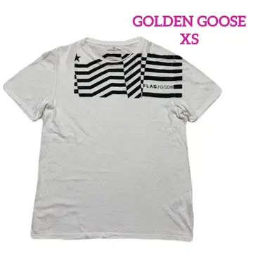 GOLDEN GOOSE T셔츠 화이트 블랙 오버 사이즈 XS*QI