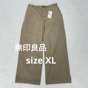 무인양품 와이드 스트레치 코듀로이 와이드 팬츠 XL