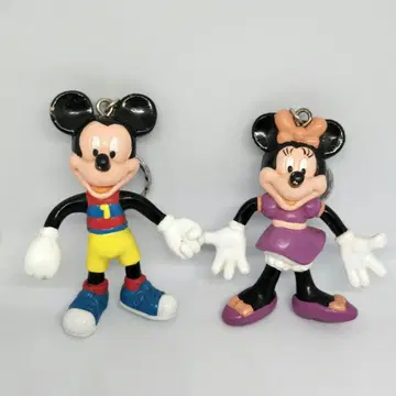 Disney vintage 미키 미니 키링 세트 레트로