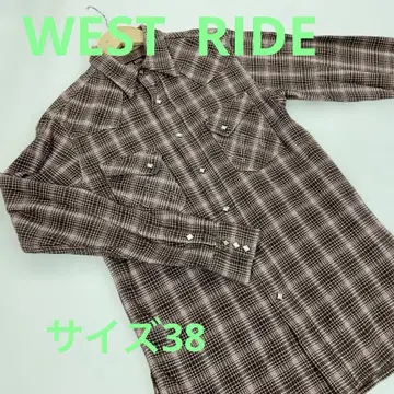 WEST RIDE 긴팔 체크 셔츠 사이즈 38 #2234