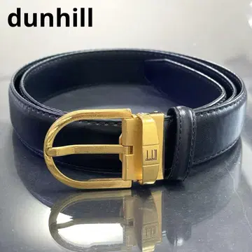 dunhill 던힐 벨트 가죽 블랙 골드 버클