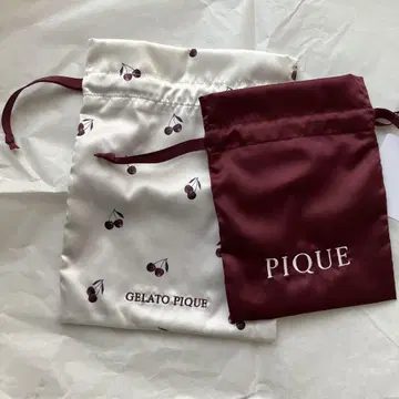 GELATO PIQUE 체리 패턴 파우치 복조리 세트