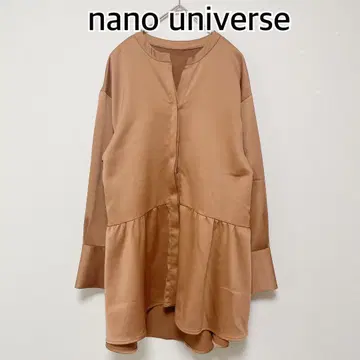 나노 유니버스 긴팔 블라우스 브라운