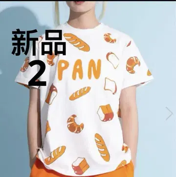새상품 나오미짱 punyus 후드 올 패턴 빵 T셔츠 사이즈 2