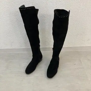STACCATO 22.5cm 니하이 부츠 스웨이드 싸이하이 부츠