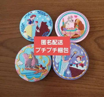 디즈니 자수 캔뱃지 4개 세트