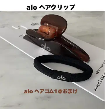 새상품 alo 헤어 클립 브라운 [ 머리끈 덤 ]