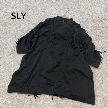 [ SLY ] 스라이 셔링 스탠드 원피스 블랙 반팔