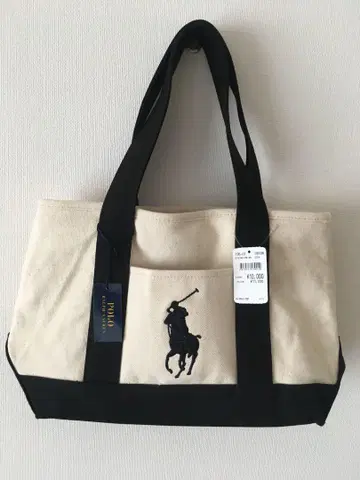 폴로 랄프 로렌 토트백 베이지/블랙