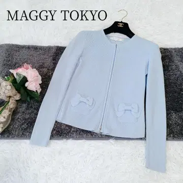 [ MAGGYTOKYO/마기 ] 긴팔 가디건 리본 집업 리브 M