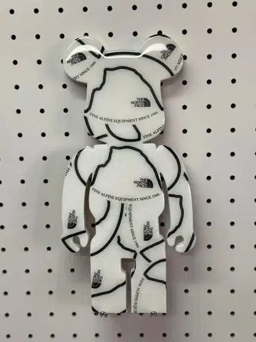 베어브릭 400% 스타일 패널 THE NORTH FACE 화이트 스티커