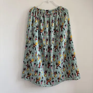 graniph Yellow Submarine 캐릭터 패턴 롱 스커트