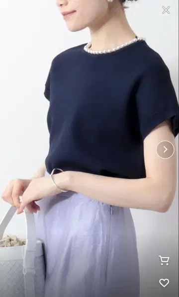노리즈 펄 장식 니트