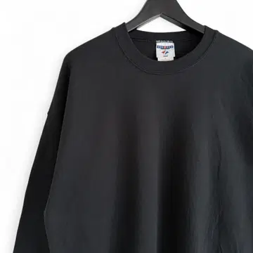 90s 빈티지 JERZEES 무지 맨투맨 블랙 XL I15
